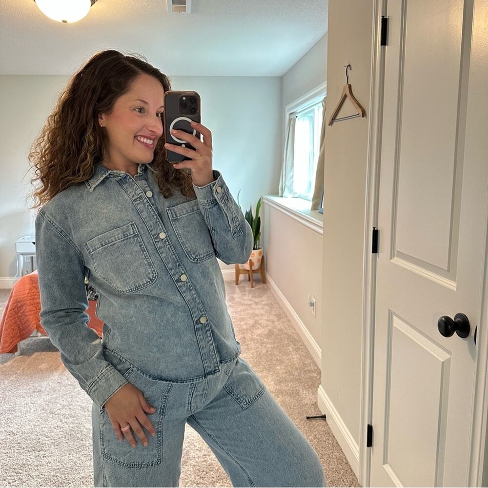 DL1961 Light Denim Button Front Shirt Jacket XS - Picture 2 of 15